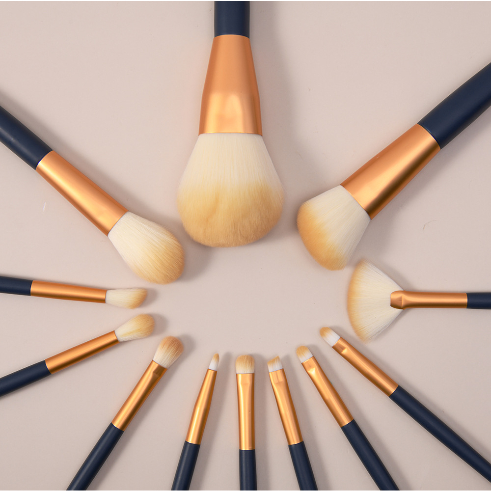 Bộ Cọ Trang Điểm Cá Nhân Lông Siêu Mềm 12 Cây Kèm Túi Da