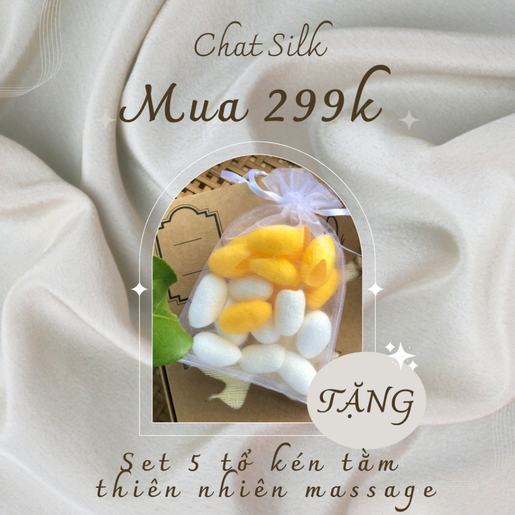 Bông tẩy trang tơ tằm làm sạch da CỔ CHẤT SILK dành riêng cho da nhạy cảm, 100% từ tơ tằm tự nhiên, có thể tái sử dụng