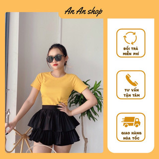 Áo thun nữ body tay ngắn dáng chuẩn đẹp, thun gân tăm mềm mịn