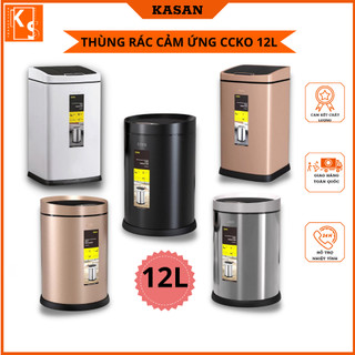 Thùng rác cảm ứng CCKO, thùng rác thông minh tự động đóng mở, chất liệu inox, dung tích 12L