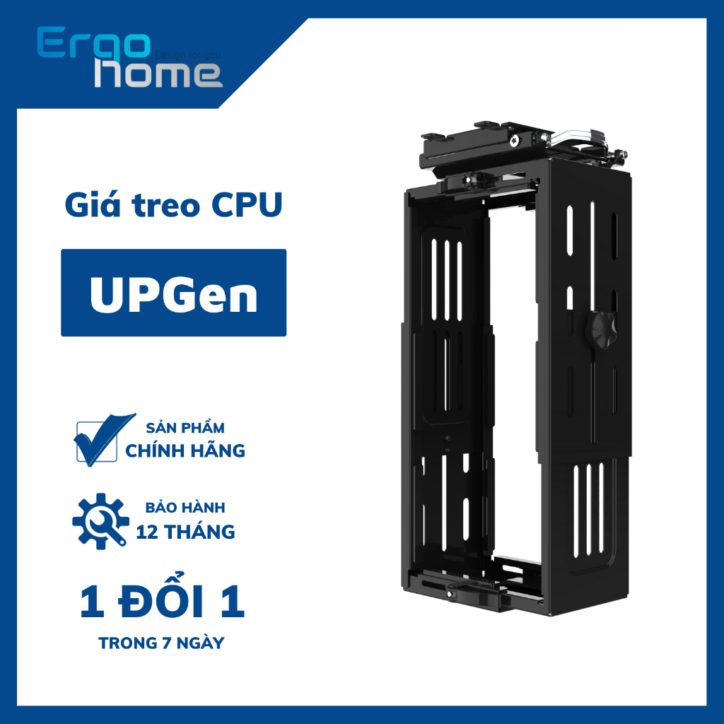 Kệ Treo CPU Gắn Bàn, Giá treo CPU UPGEN Thế Hệ Mới Xoay 180 Độ, Tải Trọng 15kg, Điều Chỉnh Đa Chiều - ERGOHOME