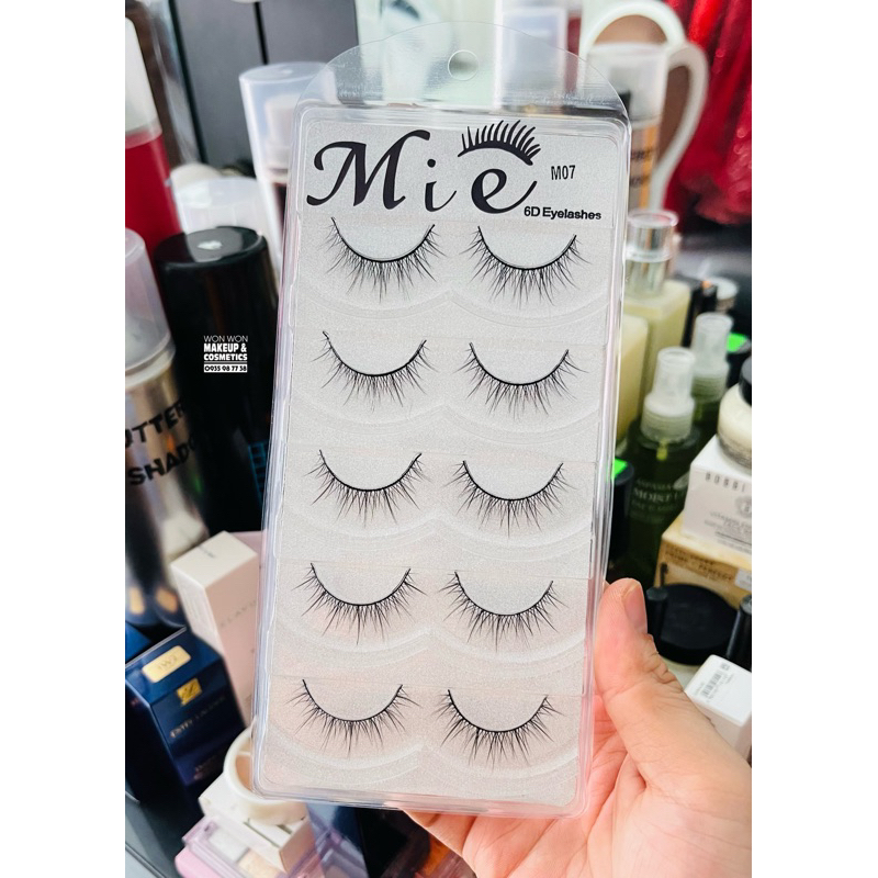 Lông mi giả tự nhiên Mie 07 6D 5 cặp cao cấp chuyên dùng cho makeup