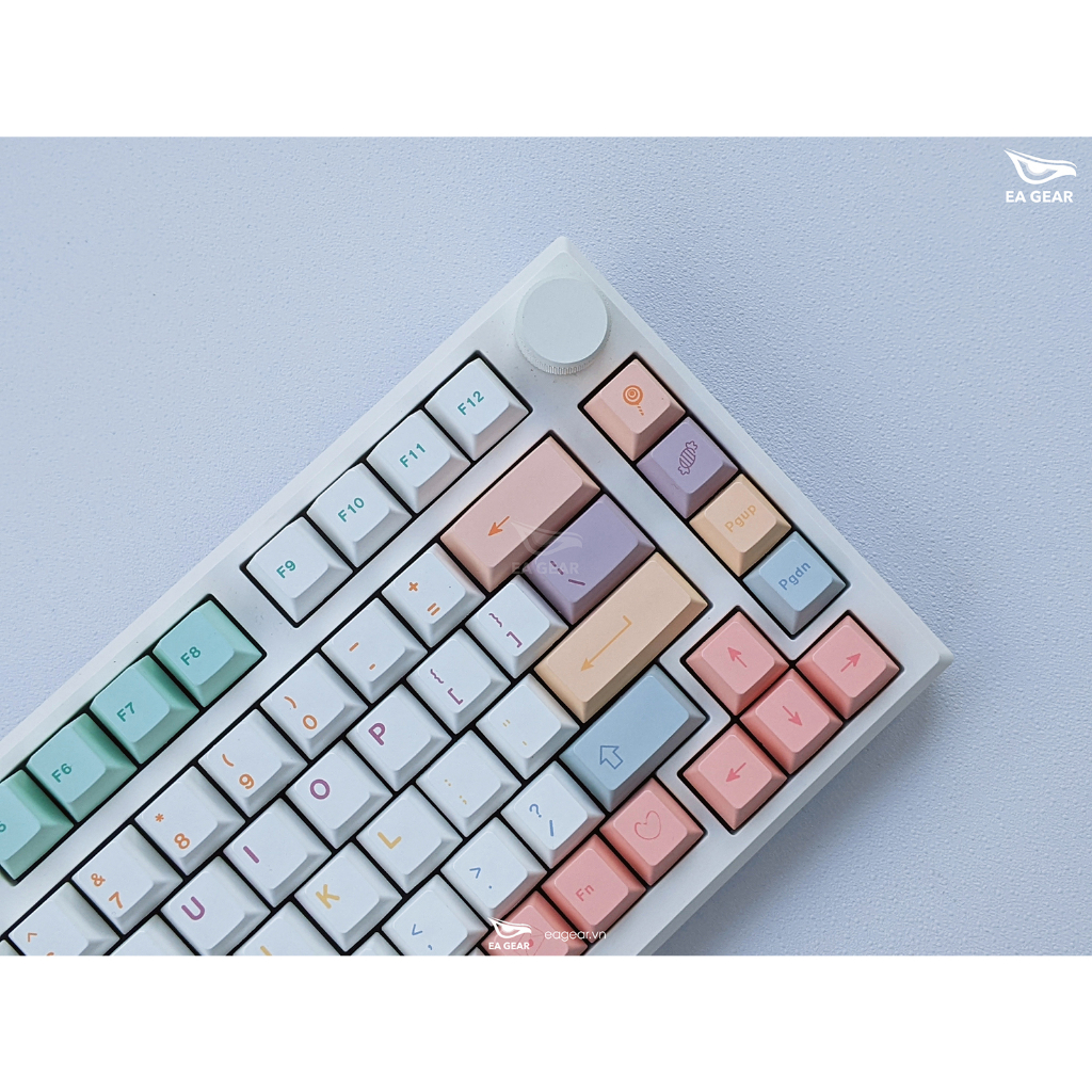 Bộ Keycap Macaron Cherry Profile 145 nút PBT Dyesub CỰC XINH - EA Gear