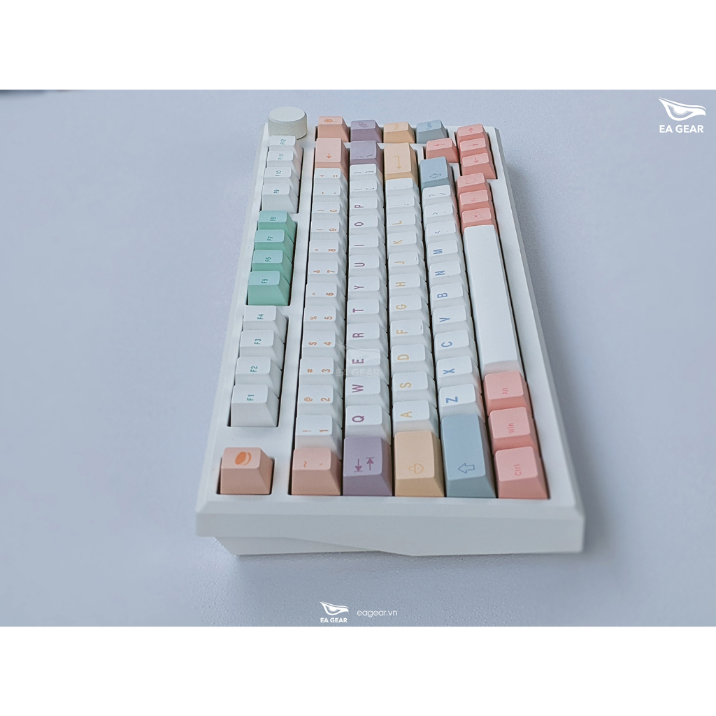 Bộ Keycap Macaron Cherry Profile 145 nút PBT Dyesub CỰC XINH - EA Gear