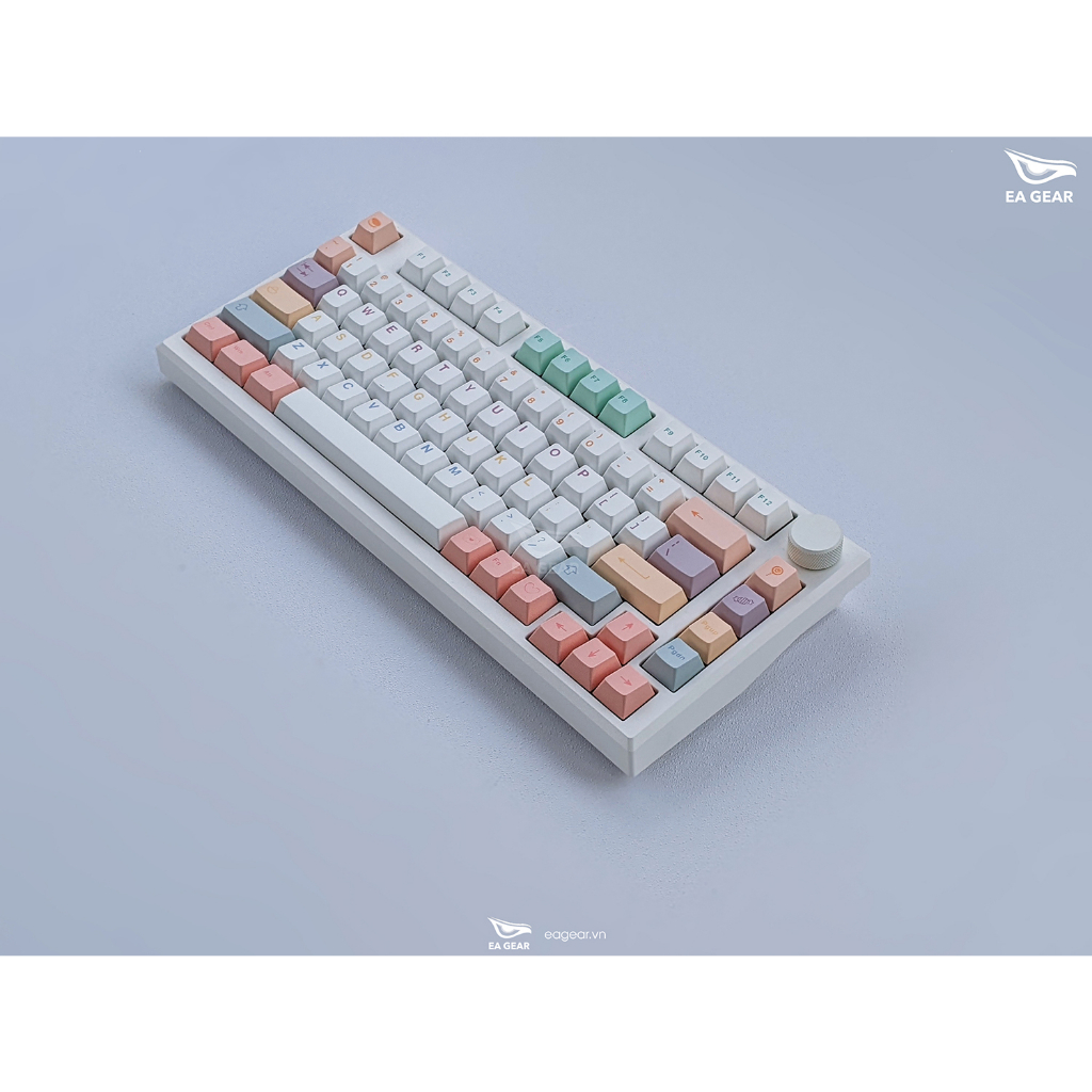 Bộ Keycap Macaron Cherry Profile 145 nút PBT Dyesub CỰC XINH - EA Gear