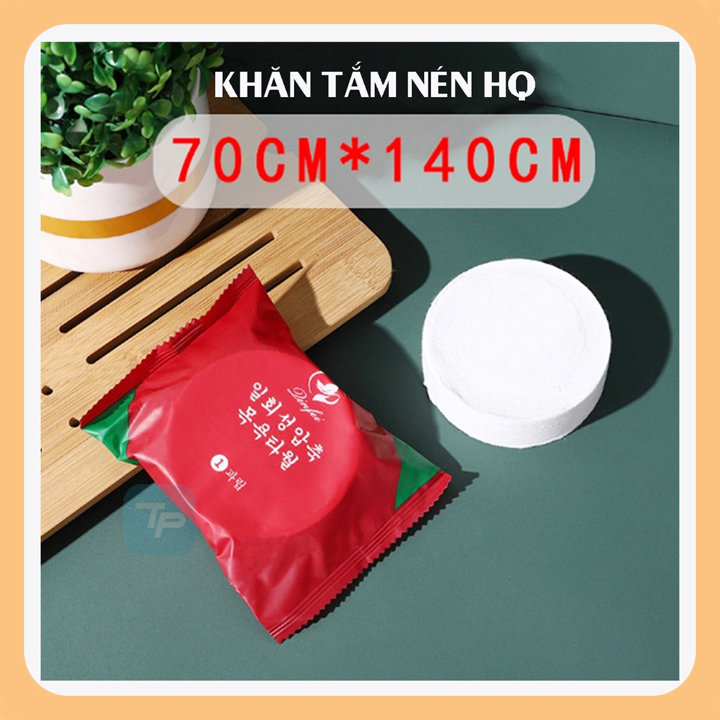 (Túi đỏ)Khăn tắm nén du lịch hàn quốc 140*70cm | BigBuy360 - bigbuy360.vn