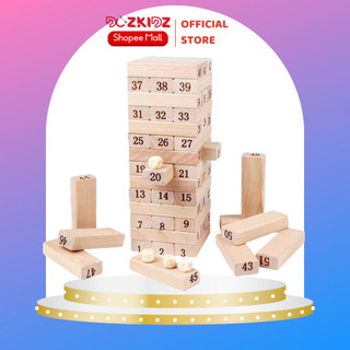 Đồ chơi gỗ thông minh - Bộ rút gỗ Jenga 48 thanh size to - DOZKIDZ