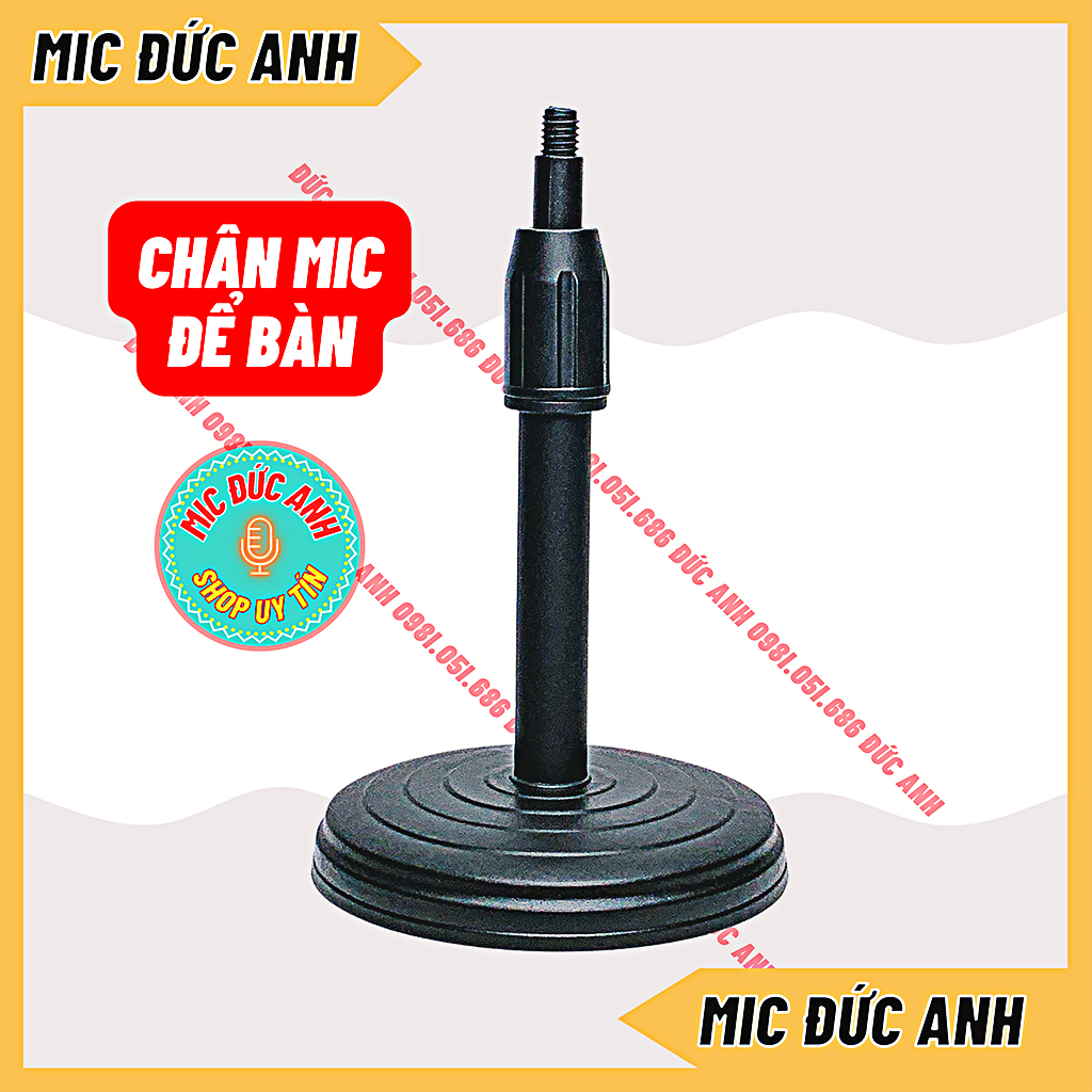 Chân mic để bàn, giá đỡ micro để bàn, kẹp micro bằng nhựa chắc chắn, tăng giảm chiều cao tùy ý