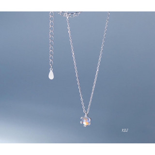 Dây chuyền bạc nữ giọt nước đá mon bạc LOPa