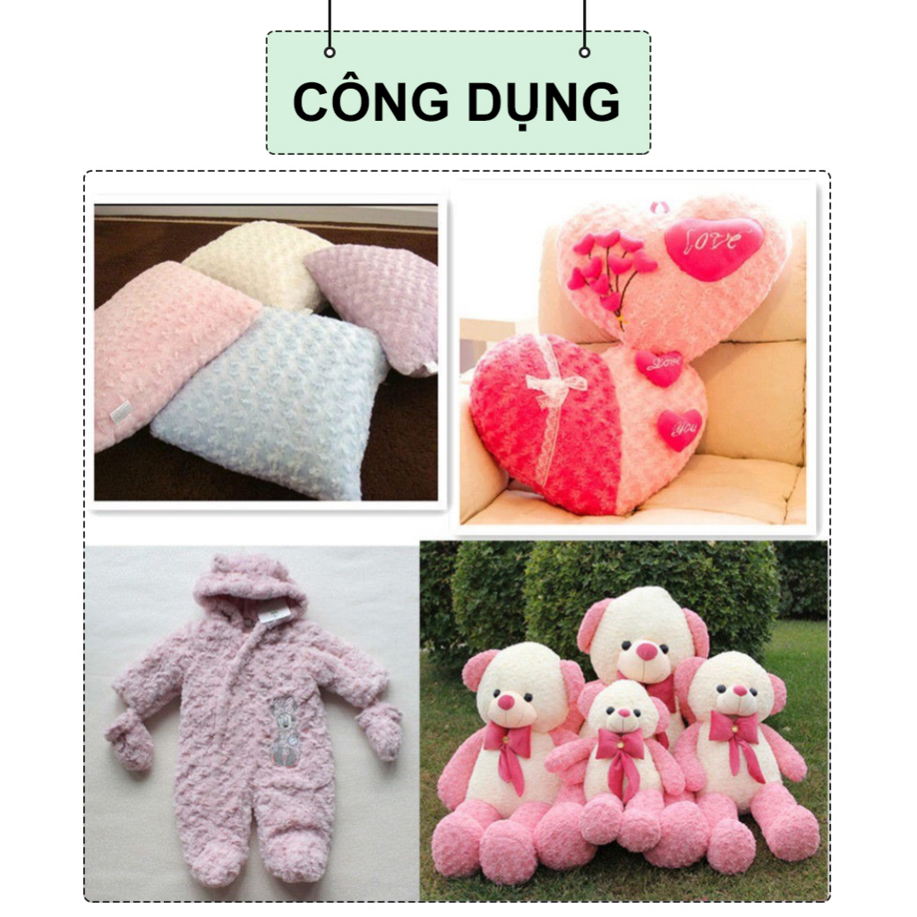 💰  XÃ KHO Vải Lông Xoăn may móc khóa gấu bông Teddy băng đô kẹp tóc scrunchies, gối ghế bệt, đệm ngủ cho chó ổ mèo