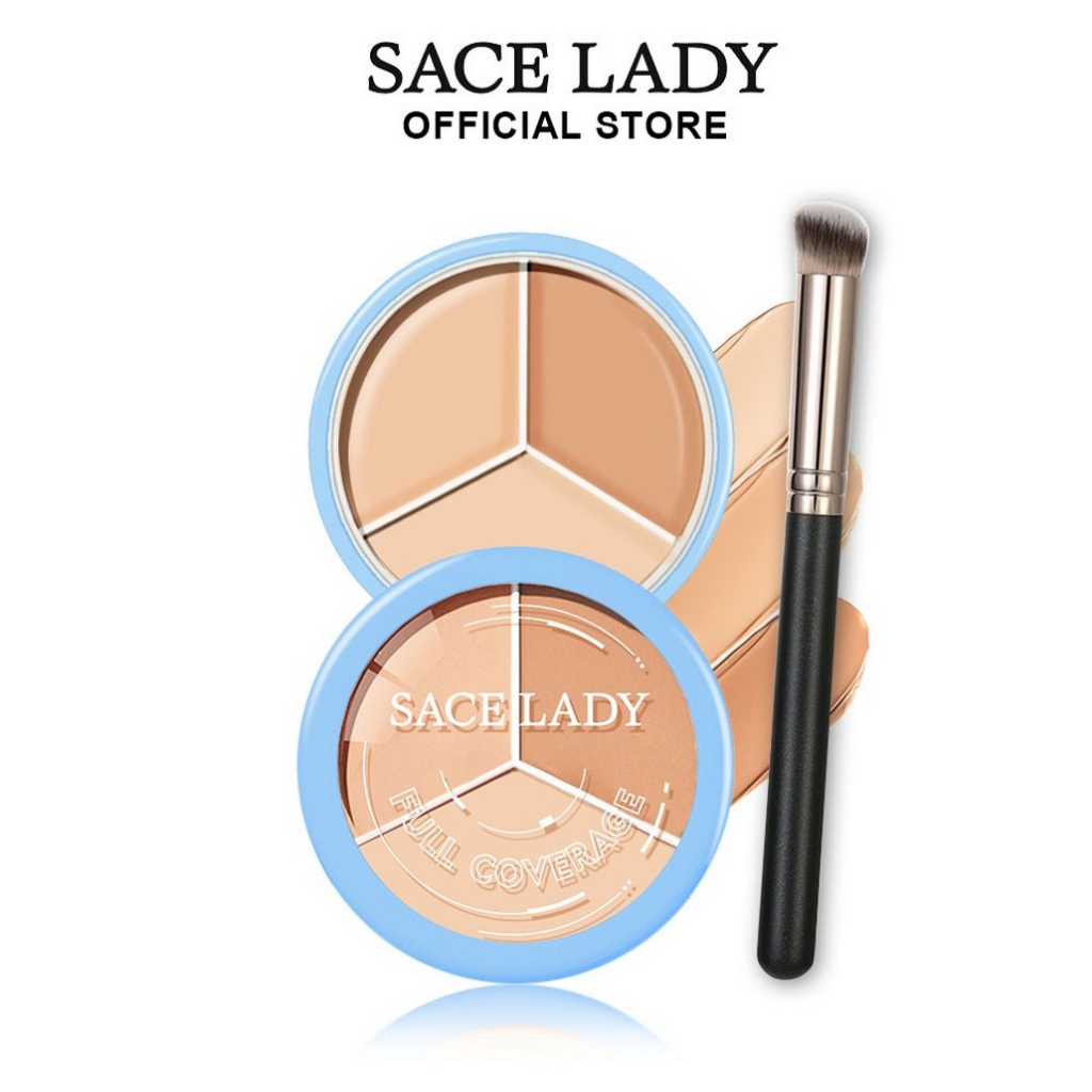 SACE LADY trang điểm làm đẹp Kem che khuyết điểm 15g không phai chống nước và mồ hôi làm sáng da chất lượng cao