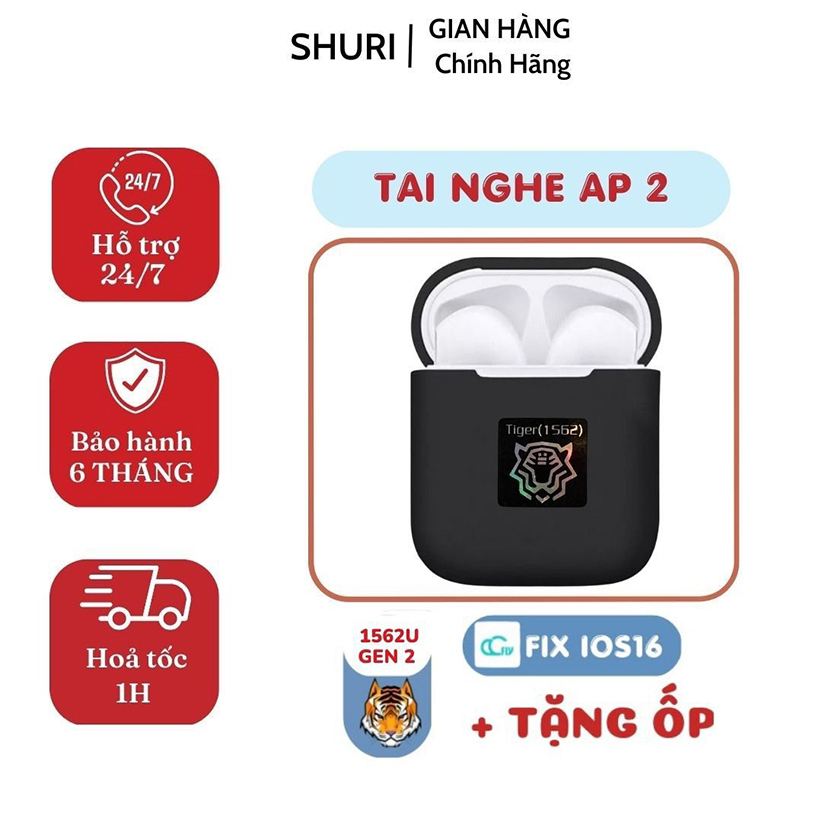 Tai Nghe Hổ Vằn 1562 Pin 8 Tiếng | Tai Nghe Bluetooth AP2 Hổ Vằn 1562U Hồng Ngoại | Định Vị Đổi Tên