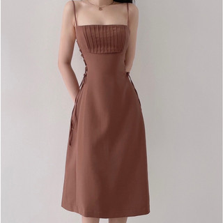 Váy 2 dây có dây rút eo Elisa Dress NGOCCLOTHING nữ [FREESHIP] Đầm 2s dáng dài chiết eo cực kì xinh HOT
