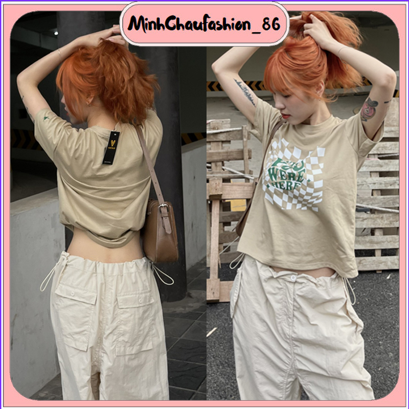 Áo thun baby tee MINHCHAUFASHION_86, Áo phông form baby tee nữ MoonLight.studio