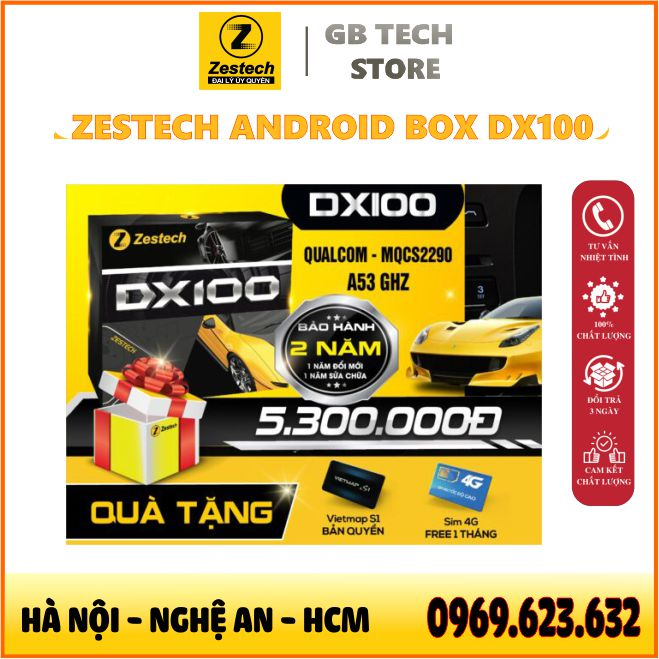 Bộ Android Box Zestech DX100 Dành Cho Ô Tô - Model 2023