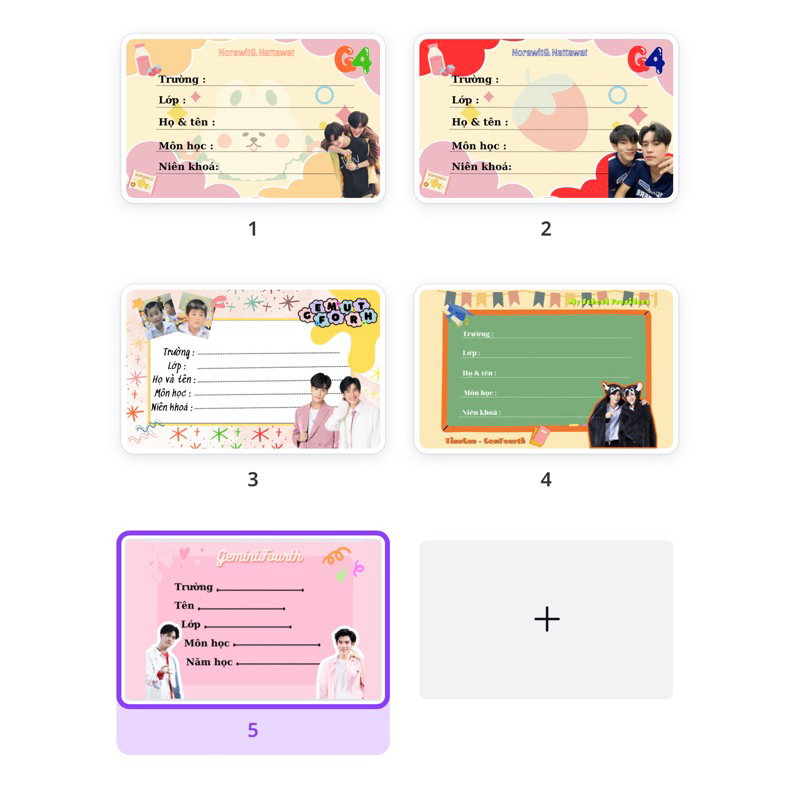 SET 20 GIẤY NHÃN GEMINIFOURTH, BRIGHTWIN, JOONGDUNK, MILEAPO, BOUNPREM vv