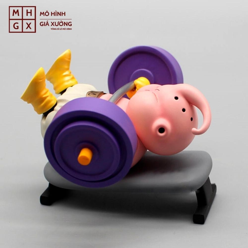 Mô Hình DragonBall MaBu cử tạ siêu dễ thương cao 7cm - Figure DragonBall - MÔ HÌNH GIÁ XƯỞNG