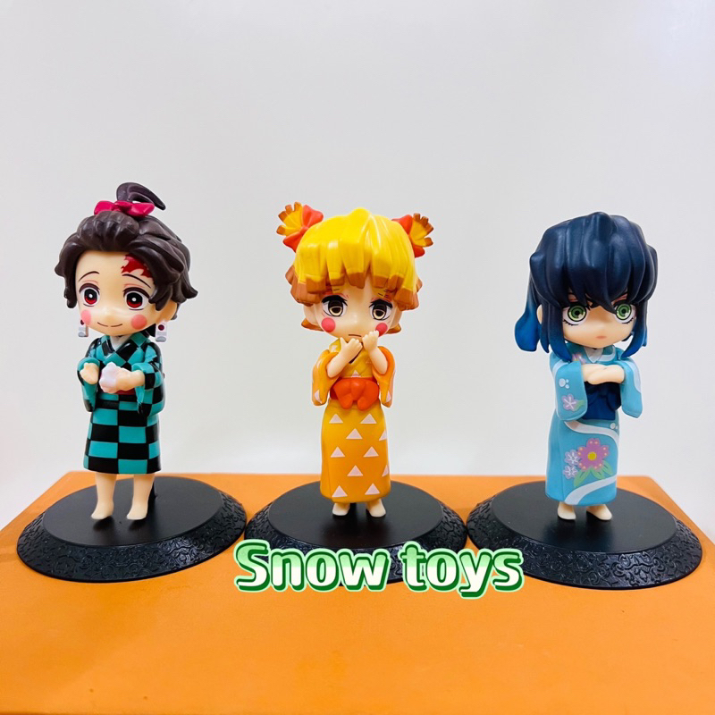 Mô hình Kimetsu No Yaiba Thanh gươm diệt quỷ phố đèn đỏ kỹ viện trấn - Tanjiro Zenitsu Inosuke có 2 đầu để thay thế