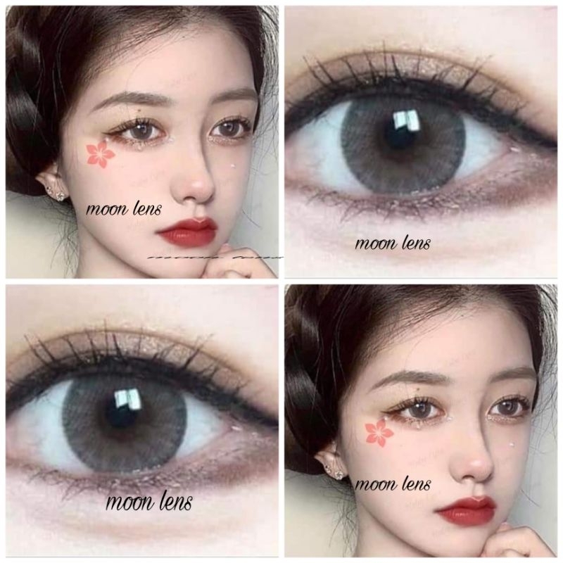 Kính áp tròng xám tây lens mắt xám tây HB05 không giãn 14.2mm sử dụng 1 năm