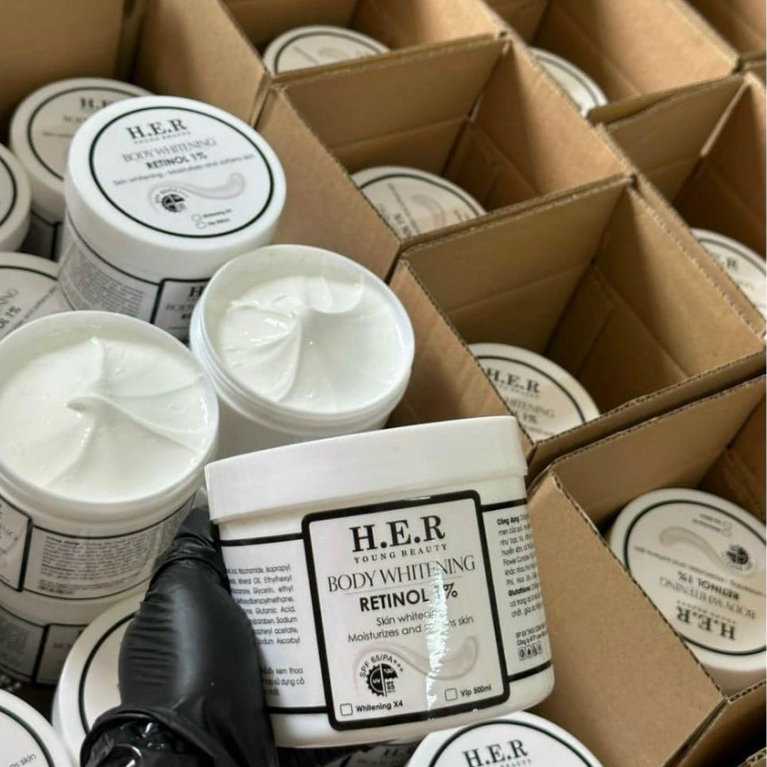 BODY HER-Body RETINOL trắng mạnh cực kì- hũ 500gr