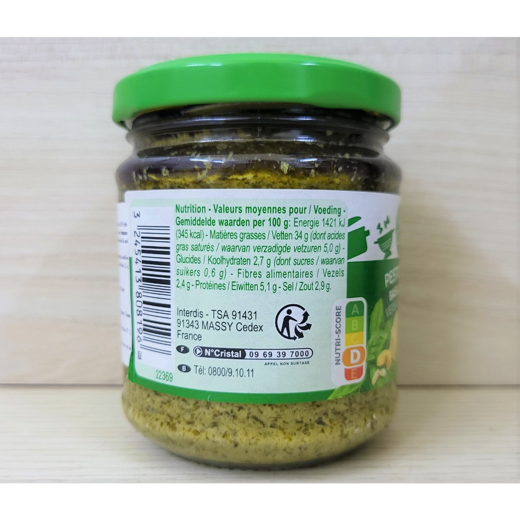 SỐT PESTO HÚNG QUẾ CARREFOUR Classic Pesto Sauce with Basil