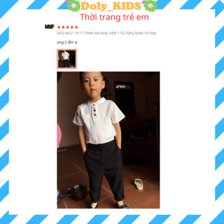 ÁO SƠ MI ĐŨI CHO BÉ Trai chất đũi xước không xù thấm hút mồi hôi cho bé từ 8-28kg DOLY KIDS