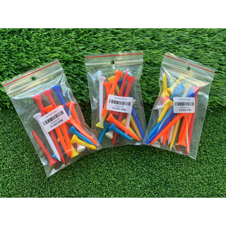 Tee golf Tee nhựa màu dạng loa - gói 15 cây dài/ngắn