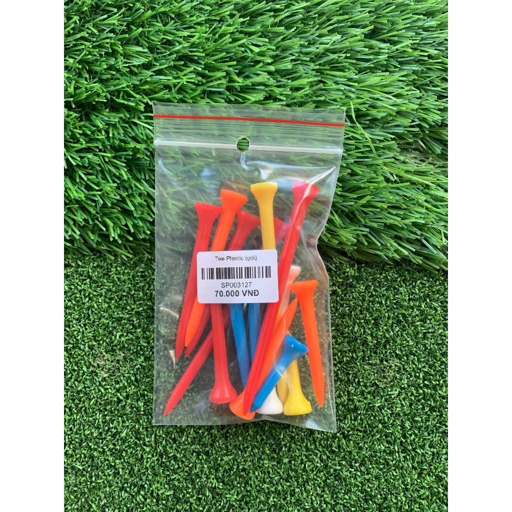 Tee golf  Tee nhựa màu dạng loa - gói 15 cây dài/ngắn
