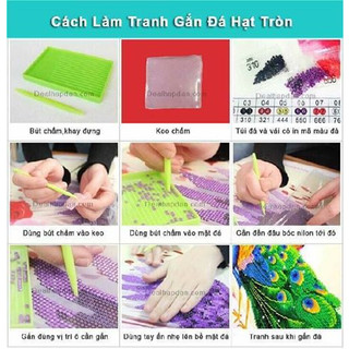 Tranh đính đá Vợ chồng DF168 (chưa đính)