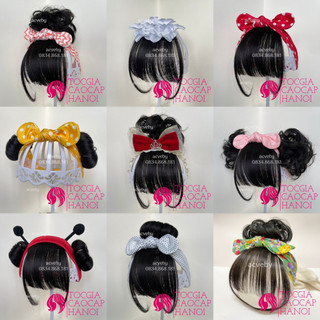 Turban tóc giả cho bé, băng đô tóc giả bé gái, tóc giả bé gái sơ sinh