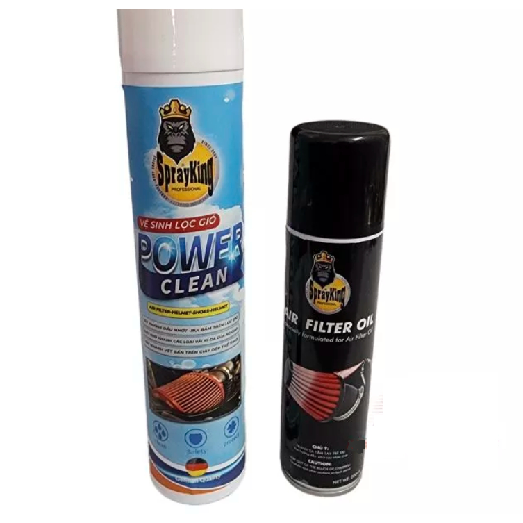 Tẩm Dầu LỌC GIÓ Sprayking dành cho Pô E xe máy Xe Oto Giày Dép và Quần Áo Bảo Hộ