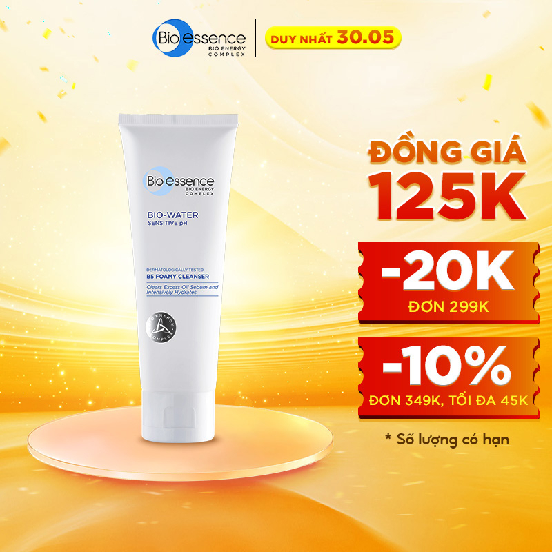 Sữa rửa mặt cấp ẩm và phục hồi Bio Essence Bio-Water B5 Foamy Cleanser 100g