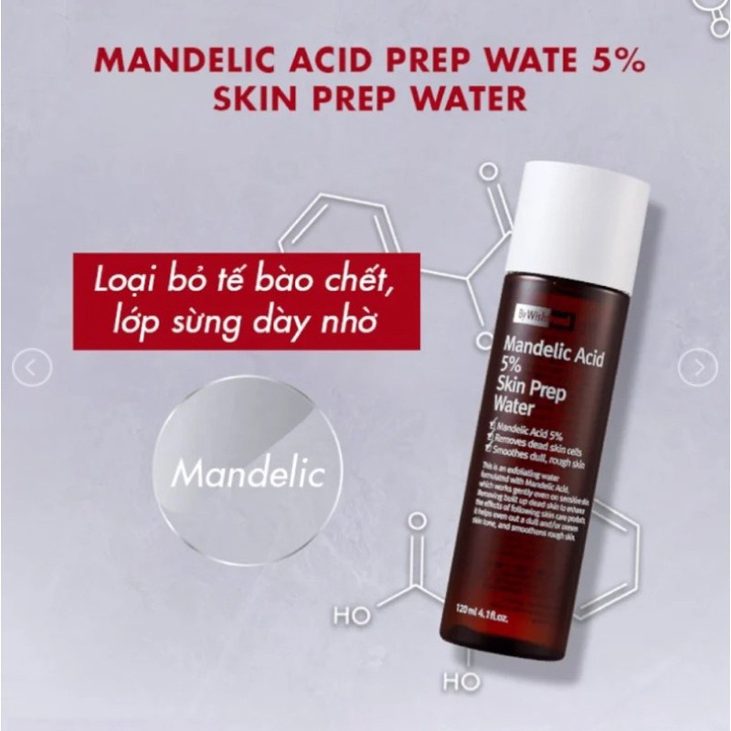 Nước Hoa Hồng Tẩy Da Chết By Wishtrend Mandelic Acid 5% Skin Prep Water 120ml
