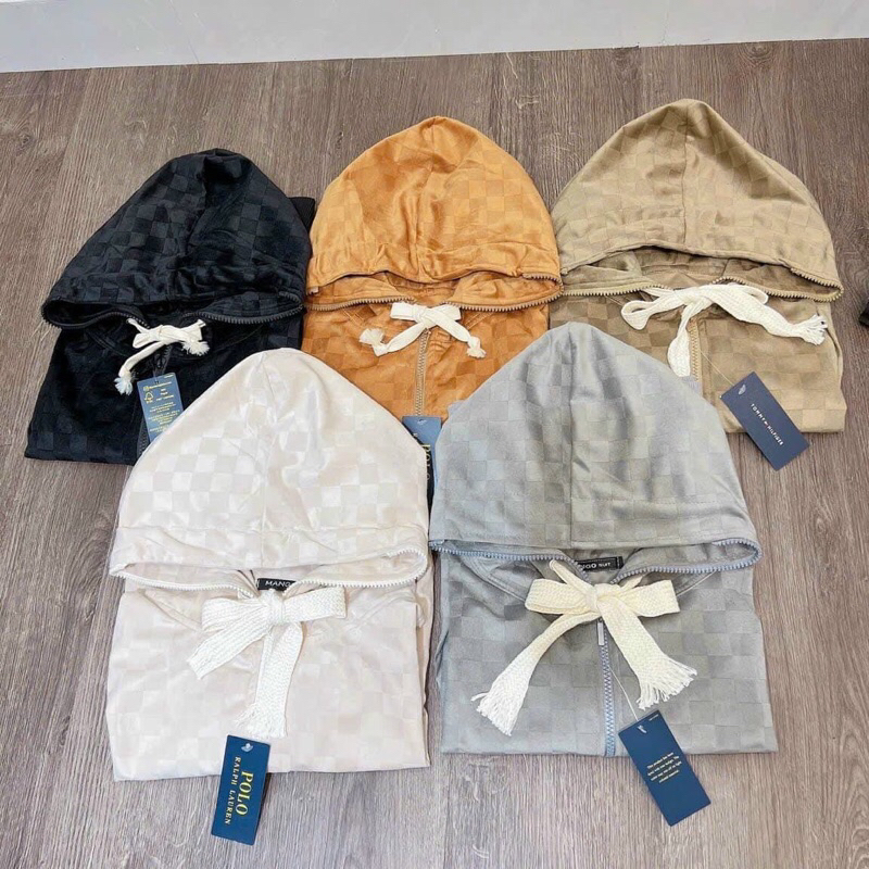 Áo khoác nam nữ nhung tuyết caro mịn 1 lớp chống nắng