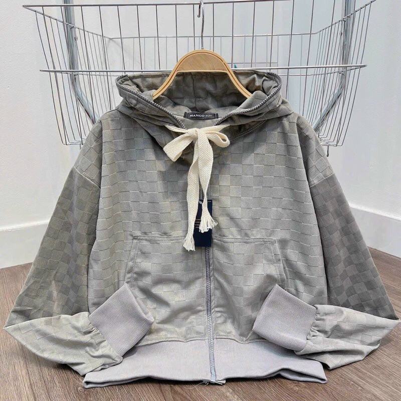 Áo khoác nam nữ nhung tuyết caro mịn 1 lớp chống nắng