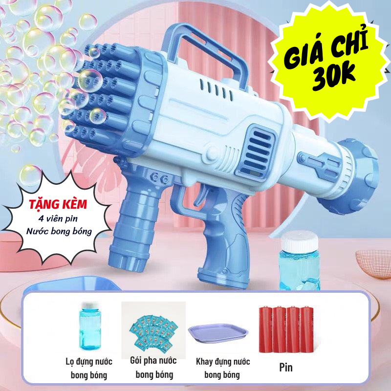 Đồ Chơi Cho Bé Súng Bắn Bong Bóng Xà Phòng 36 Nòng Mẫu Mới Tặng Kèm Pin Gia.dung.hoang.anh