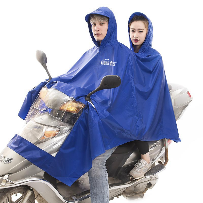 Áo mưa 2 đầu 2 người cánh dơi vải dù cỡ đại trùm kín chất liệu siêu nhẹ che mưa chống thấm tốt
