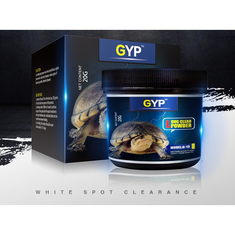 Sản Phẩm Bột Hỗ Trợ Trị Viêm Phổi GYP, Bệnh Đường Hô Hấp, Bệnh Đường Ruột Ở Rùa Cảnh Hộp 20G
