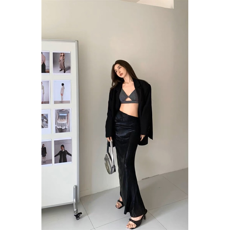 TKLIHN Váy dài ôm Body SEXY cắt xẻ cá tính HOT FASHIONITA 2023