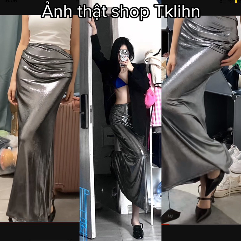TKLIHN Váy dài ôm Body SEXY cắt xẻ cá tính HOT FASHIONITA 2023