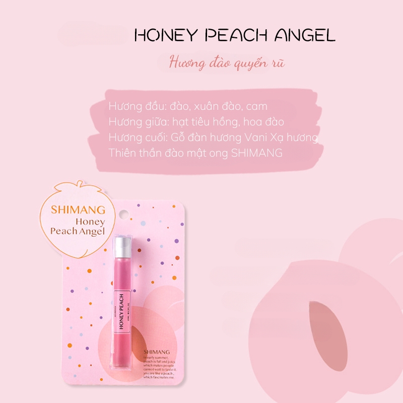 Nước Hoa Dạng Lăn Unisex Shimang 15ML Lưu Hương Thơm Lâu Mùi Hương Đa Dạng Siêu Dễ Thương