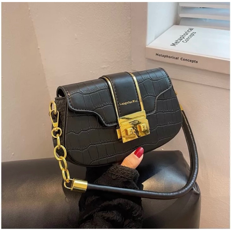 Túi xách nữ- Túi đeo chéo kẹp nách đeo vai khoá vuông hot hit