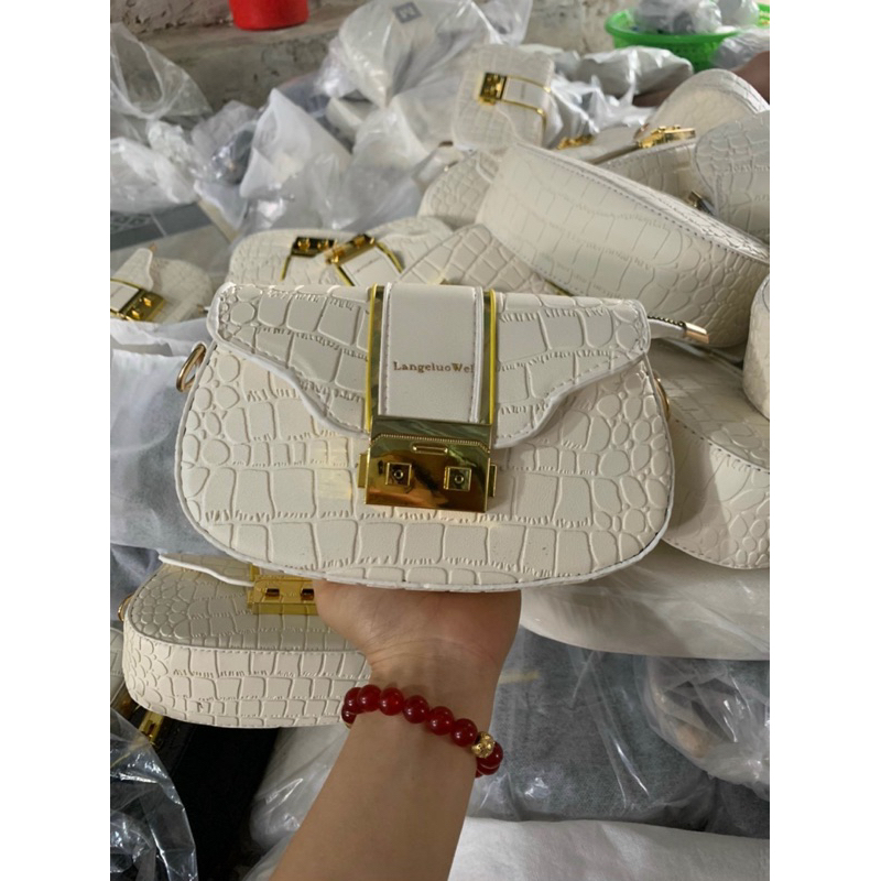 Túi xách nữ- Túi đeo chéo kẹp nách đeo vai khoá vuông hot hit