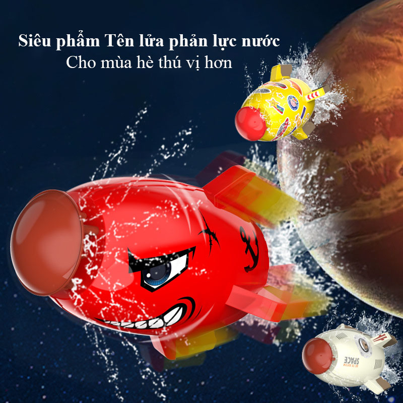 Đồ chơi nhà tắm cho bé tên lửa phản lực nước, bay cao phun nước cho bé một mùa hè thú vị từ QHT