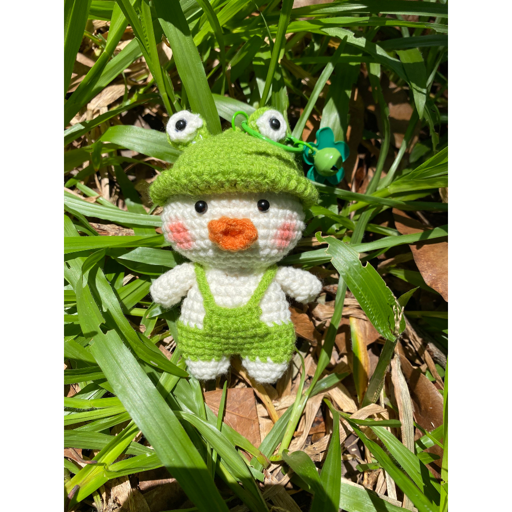 Móc Khoá Vịt Đội Mũ Cute bằng len handmade