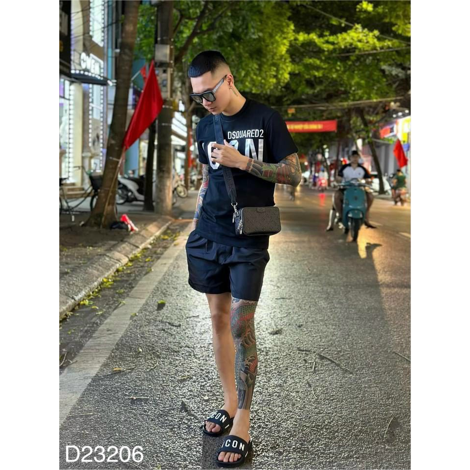 Bộ Quần Áo DSQ Nam In Logo Chữ Ngực Siêu Đẹp - Bộ DSQ Nam In Nhiệt Cao Cấp