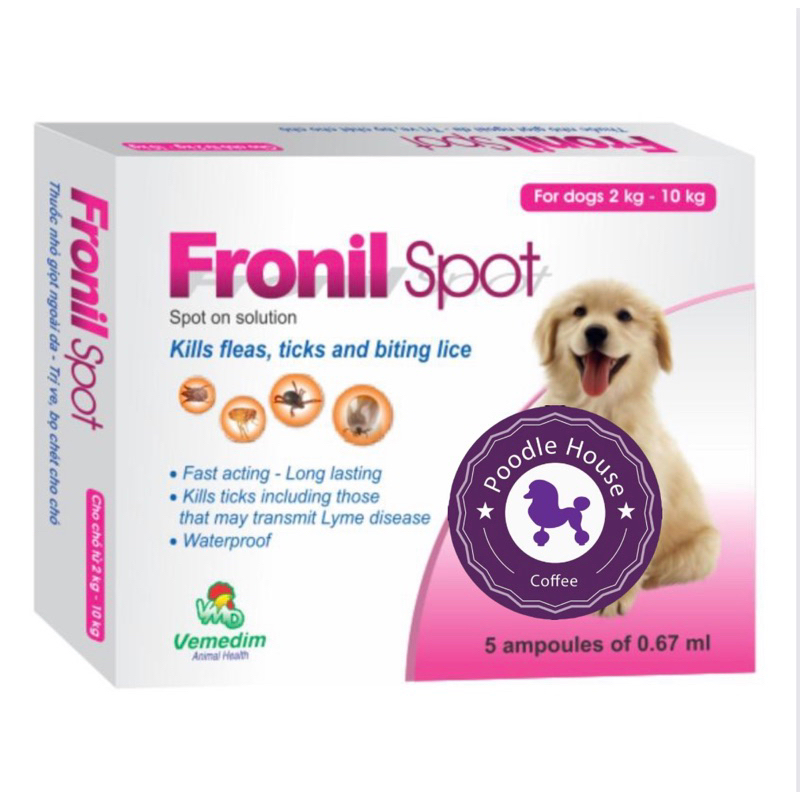 Nhỏ gáy trị ve rận Fronil Spot (hộp 5 tuýp)