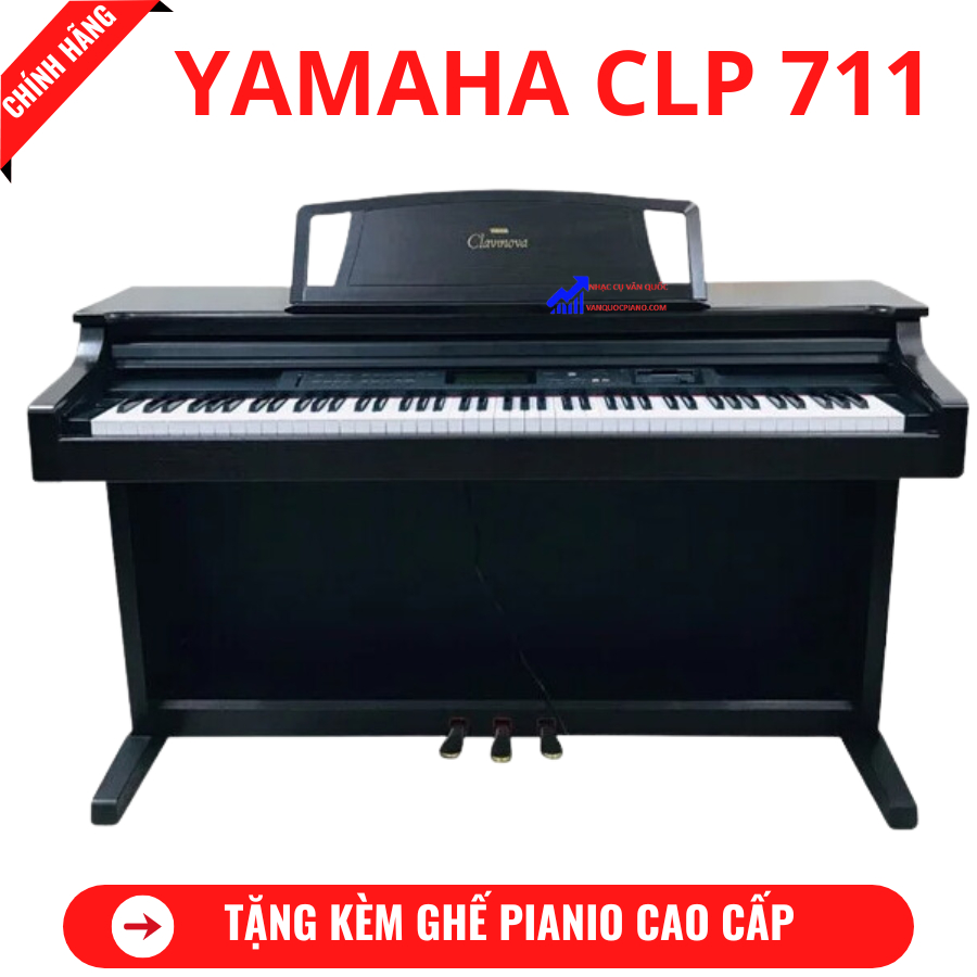 Đàn Piano Điện Yamaha CLP 711 + Tặng Kèm Ghế Piano Cao Cấp + Khăn Phủ Đàn