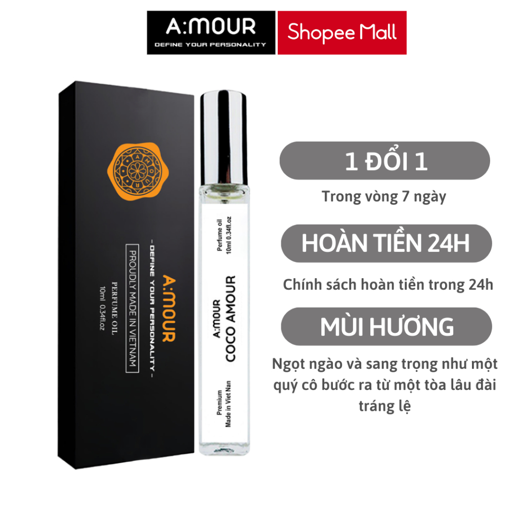 Tinh Dầu Nước Hoa Nữ Amour Good Girl Plus Nguyên Liệu Nhập Pháp Hương Thơm Mộc Mạc, Sang Trọng 10ml và 2ml - Dạng Xịt | BigBuy360 - bigbuy360.vn