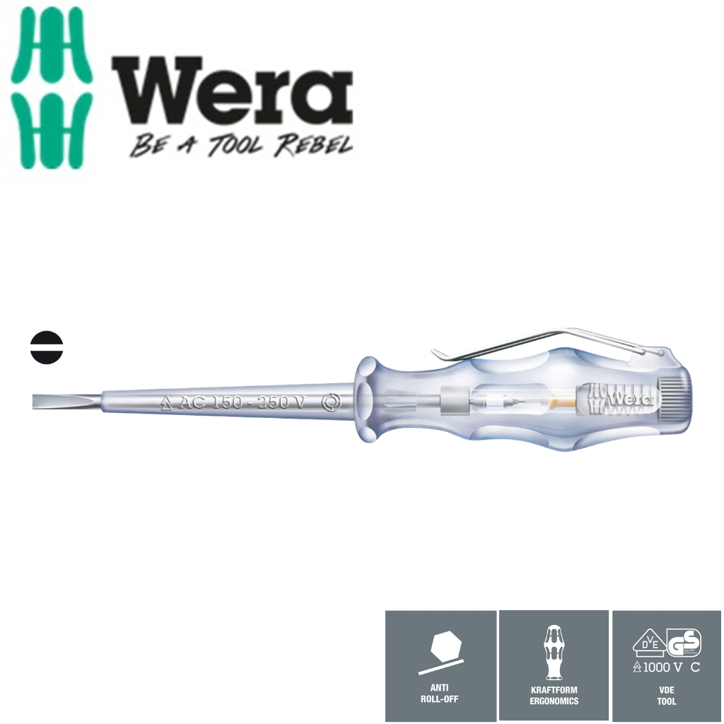 Bút thử điện Wera 247 Single-pole voltage tester Wera 05005655001
